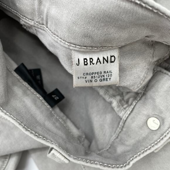 J BRAND Grey Cropped Stilt Stretch Skinny Mid Rise Jeans Size 27 Womens Ankle - Picture 4 of 9